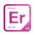 Erbium periodic table Elemental Tile in Magenta