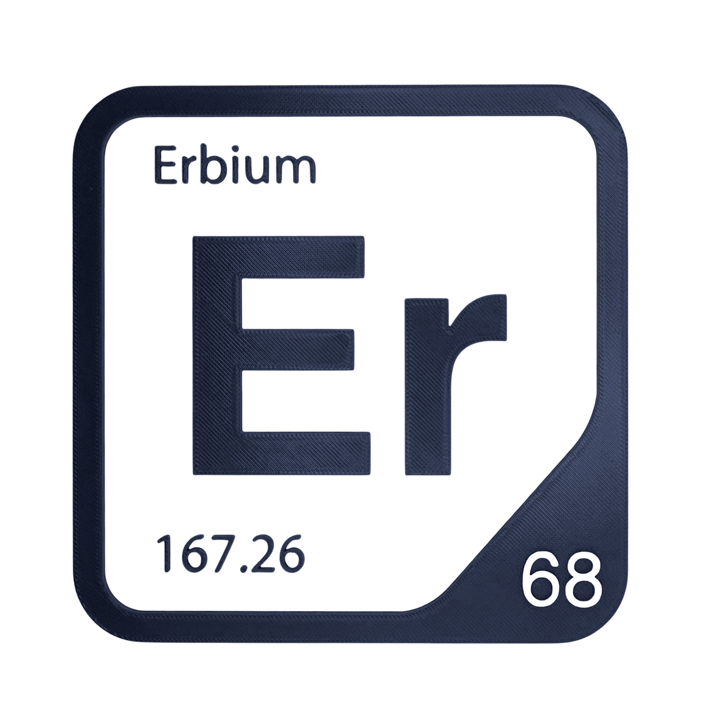 Erbium periodic table Elemental Tile in Navy Blue