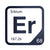 Erbium periodic table Elemental Tile in Navy Blue