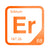 Erbium periodic table Elemental Tile in Orange
