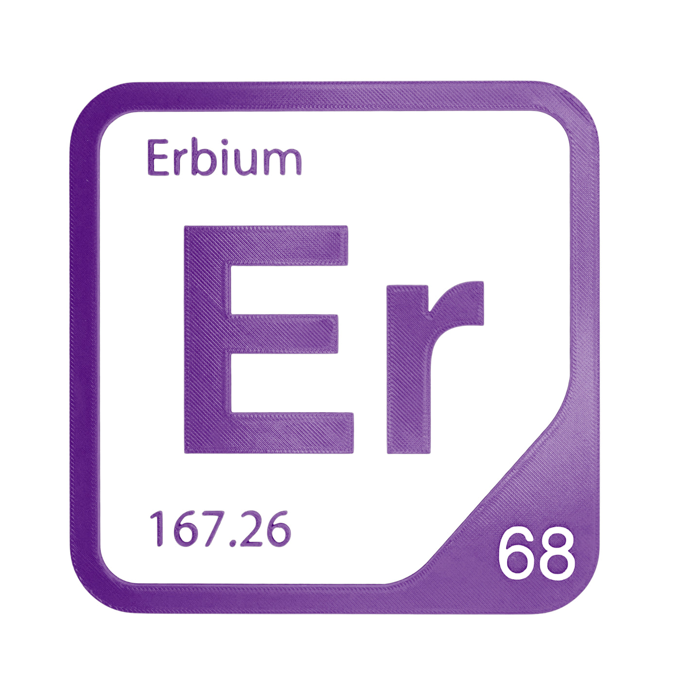 Erbium periodic table Elemental Tile in Purple