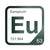 Europium periodic table Elemental Tile in Forest Green