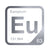 Europium periodic table Elemental Tile in Gray