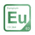 Europium periodic table Elemental Tile in Green
