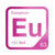 Europium periodic table Elemental Tile in Magenta