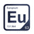 Europium periodic table Elemental Tile in Navy Blue