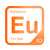 Europium periodic table Elemental Tile in Orange