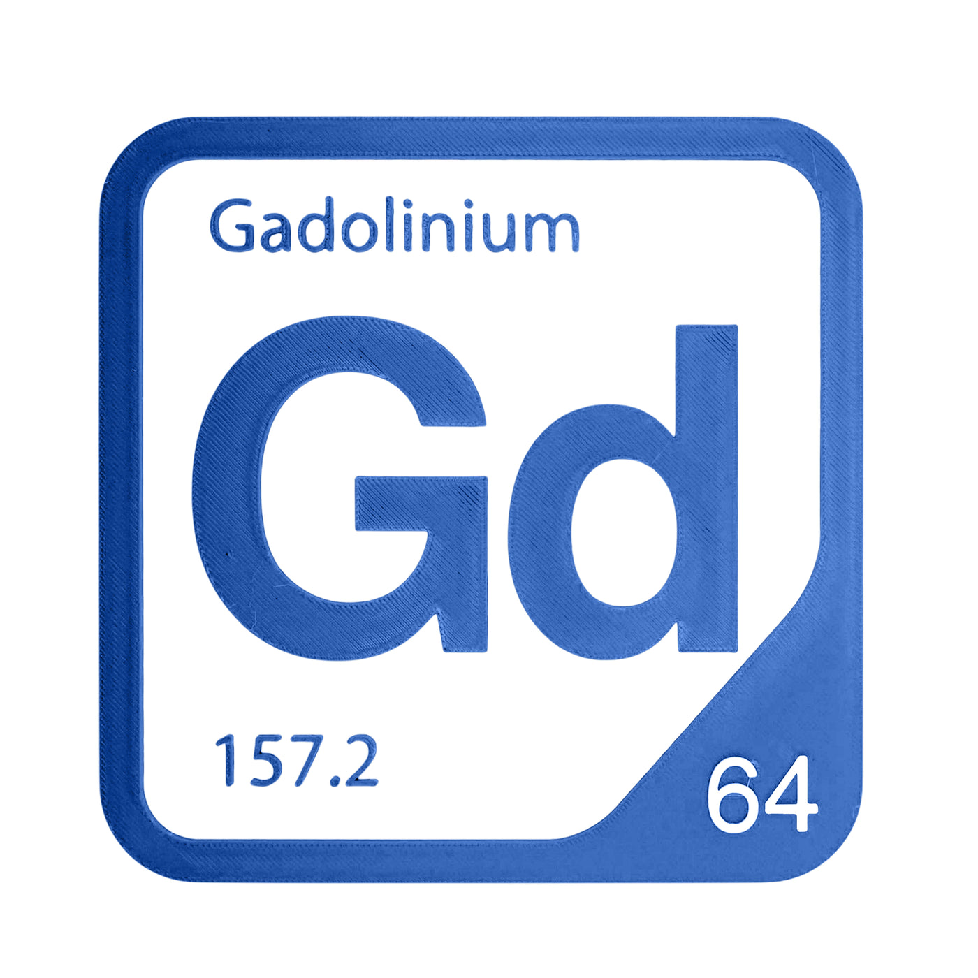 Gadolinium periodic table Elemental Tile in Blue