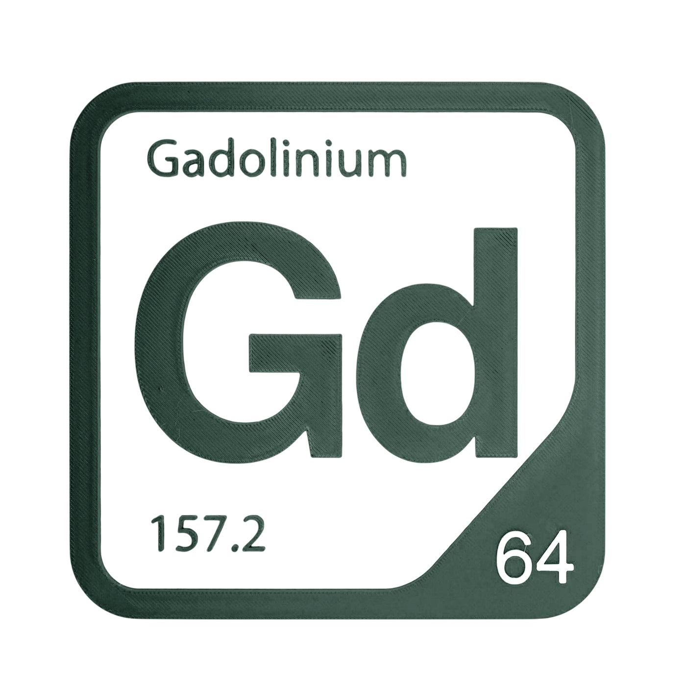 Gadolinium periodic table Elemental Tile in Forest Green
