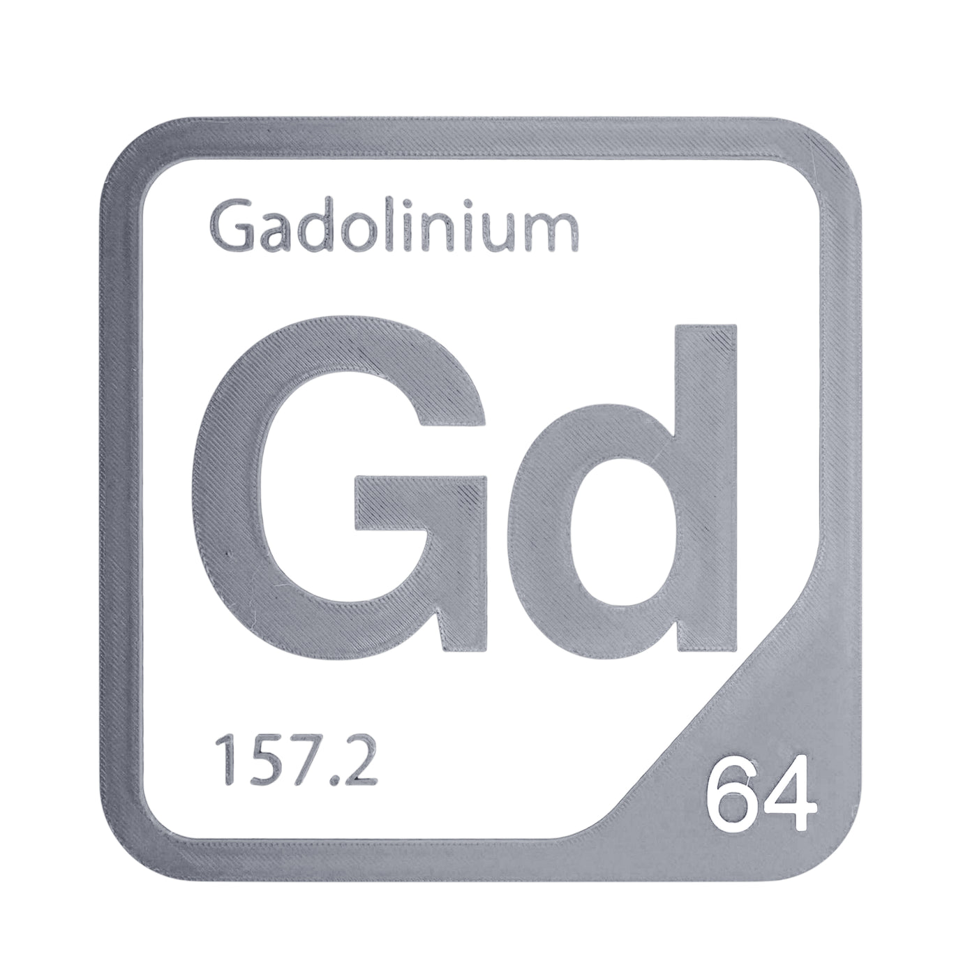 Gadolinium periodic table Elemental Tile in Gray