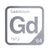 Gadolinium periodic table Elemental Tile in Gray
