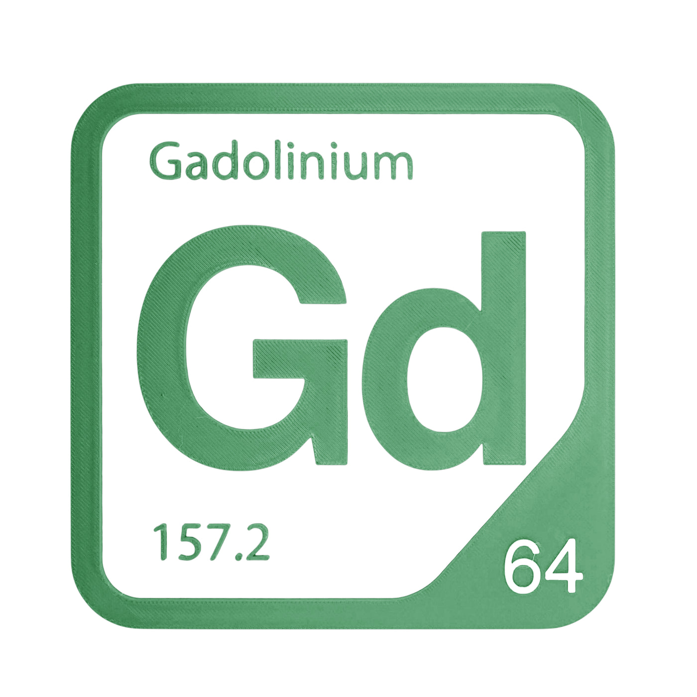 Gadolinium periodic table Elemental Tile in Green