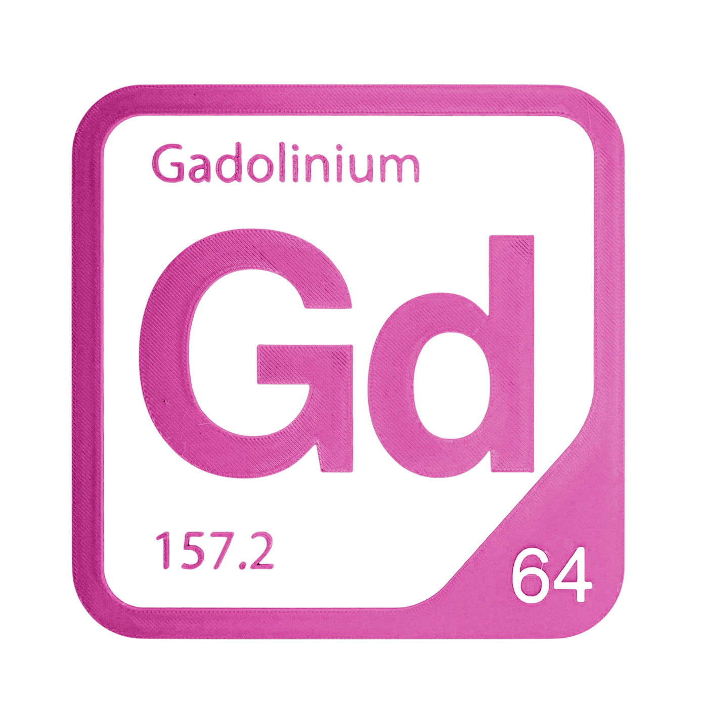 Gadolinium periodic table Elemental Tile in Magenta