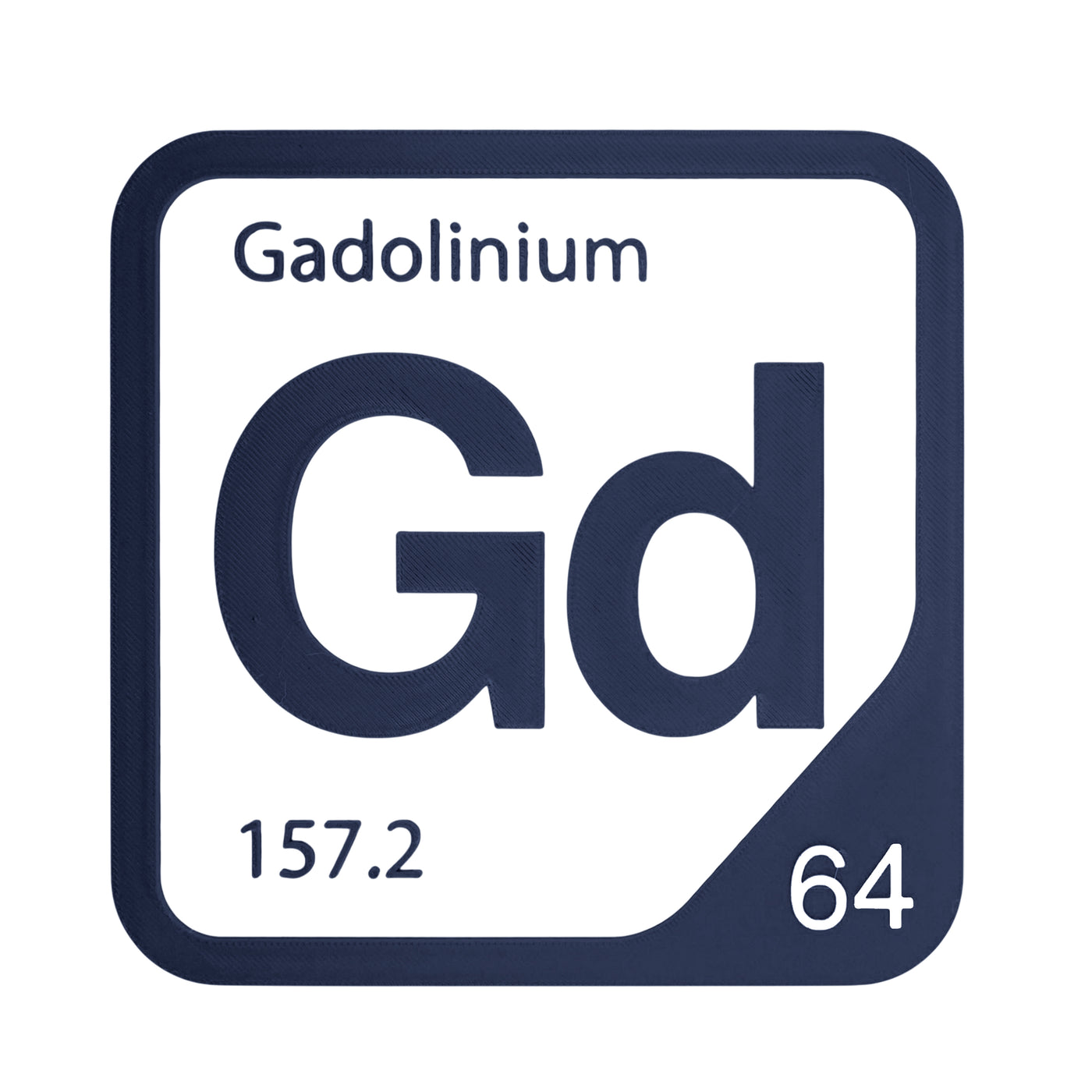 Gadolinium periodic table Elemental Tile in Navy Blue