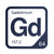 Gadolinium periodic table Elemental Tile in Navy Blue