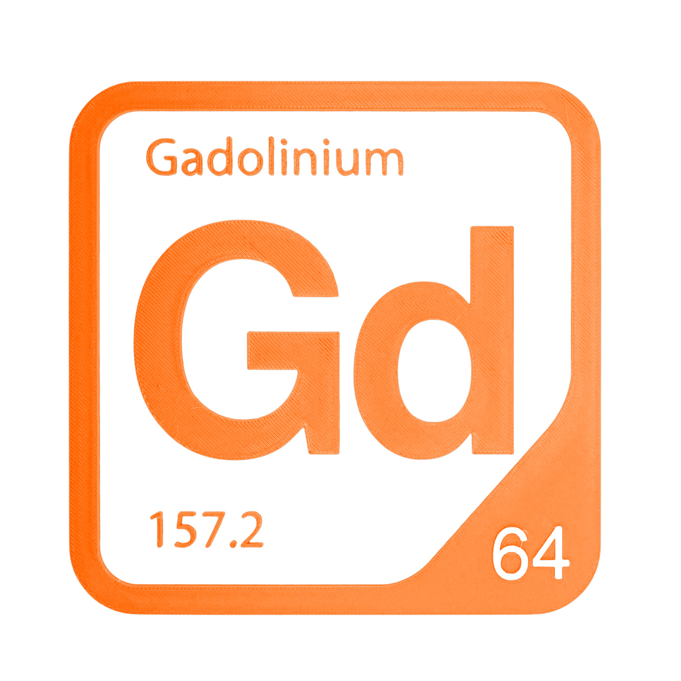 Gadolinium periodic table Elemental Tile in Orange