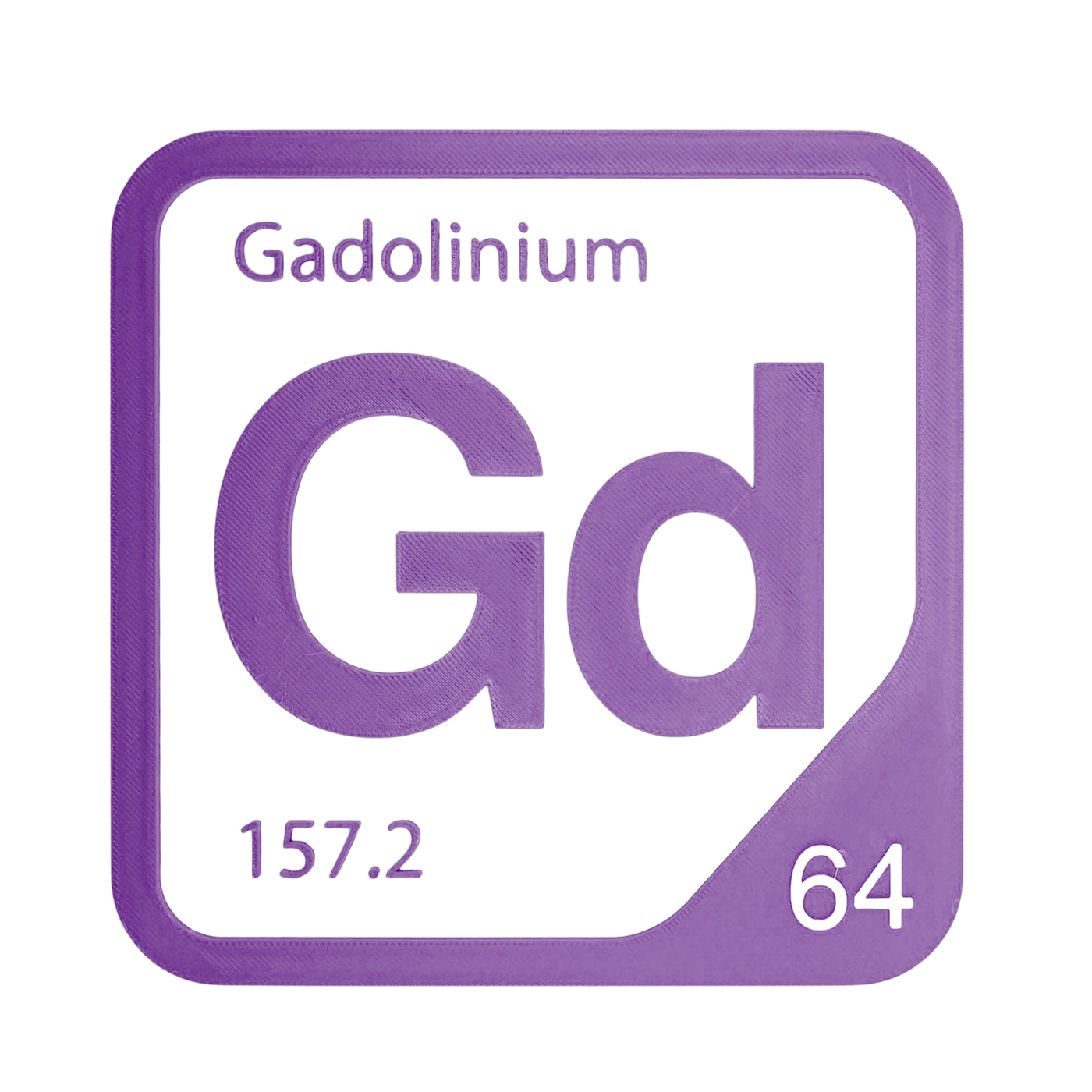 Gadolinium periodic table Elemental Tile in Purple