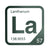 Lanthanum periodic table Elemental Tile in Forest Green