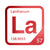 Lanthanum periodic table Elemental Tile in Red