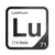Lutetium periodic table Elemental Tile in Black