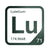 Lutetium periodic table Elemental Tile in Forest Green
