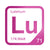 Lutetium periodic table Elemental Tile in Magenta
