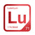 Lutetium periodic table Elemental Tile in Red