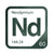 Neodymium periodic table Elemental Tile in Forest Green