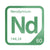 Neodymium periodic table Elemental Tile in Green