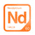 Neodymium periodic table Elemental Tile in Orange