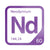 Neodymium periodic table Elemental Tile in Purple