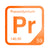 Praseodymium periodic table Elemental Tile in Orange