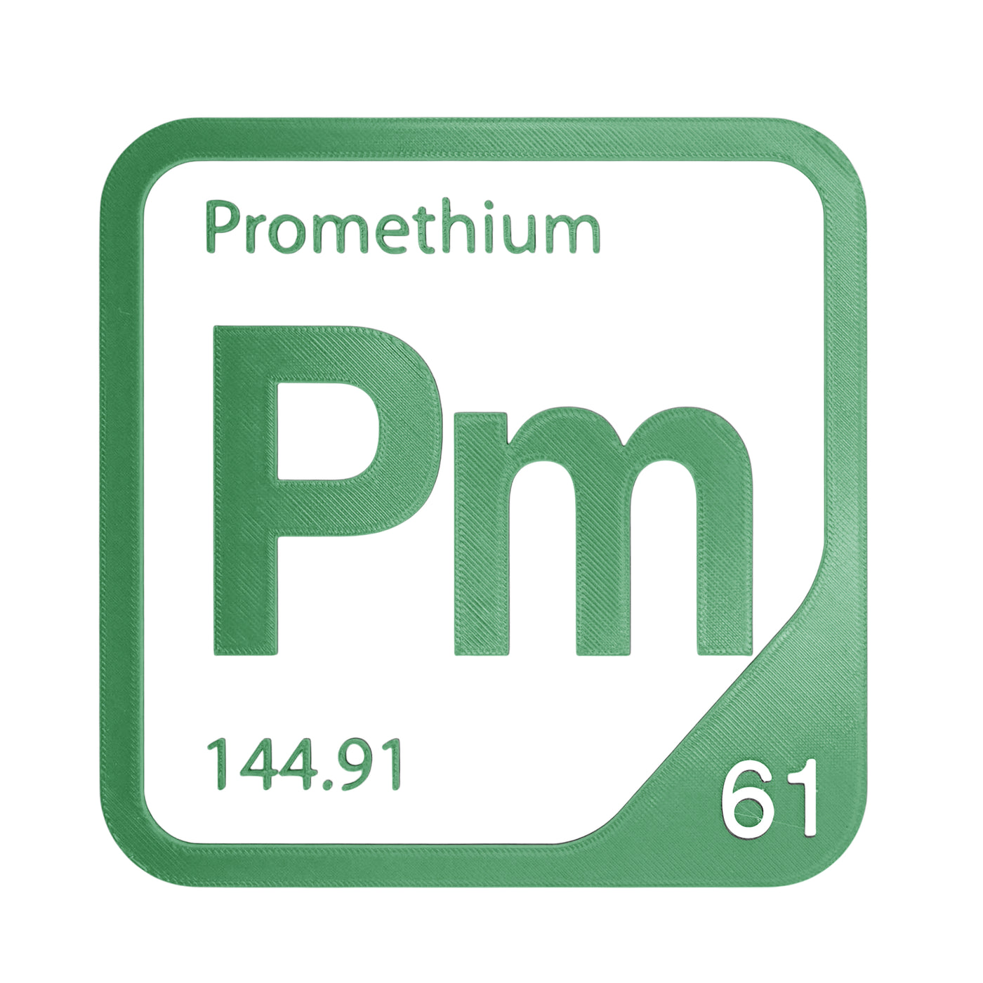 Promethium periodic table Elemental Tile in Green