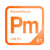 Promethium periodic table Elemental Tile in Orange