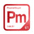 Promethium periodic table Elemental Tile in Red