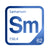 Samarium periodic table Elemental Tile in Blue
