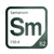 Samarium periodic table Elemental Tile in Forest Green