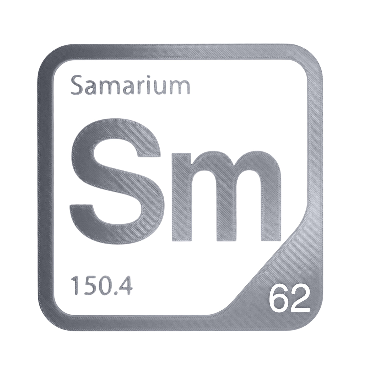 Samarium periodic table Elemental Tile in Gray