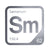 Samarium periodic table Elemental Tile in Gray