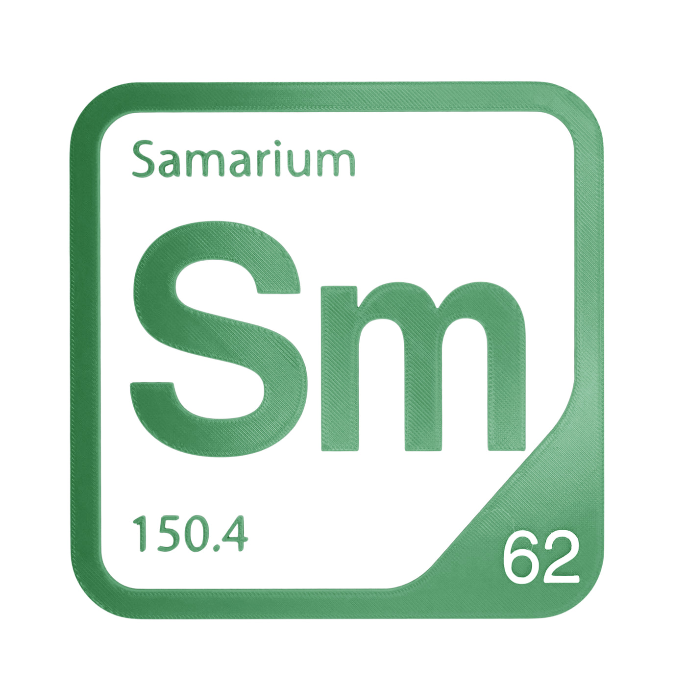 Samarium periodic table Elemental Tile in Green