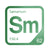 Samarium periodic table Elemental Tile in Green