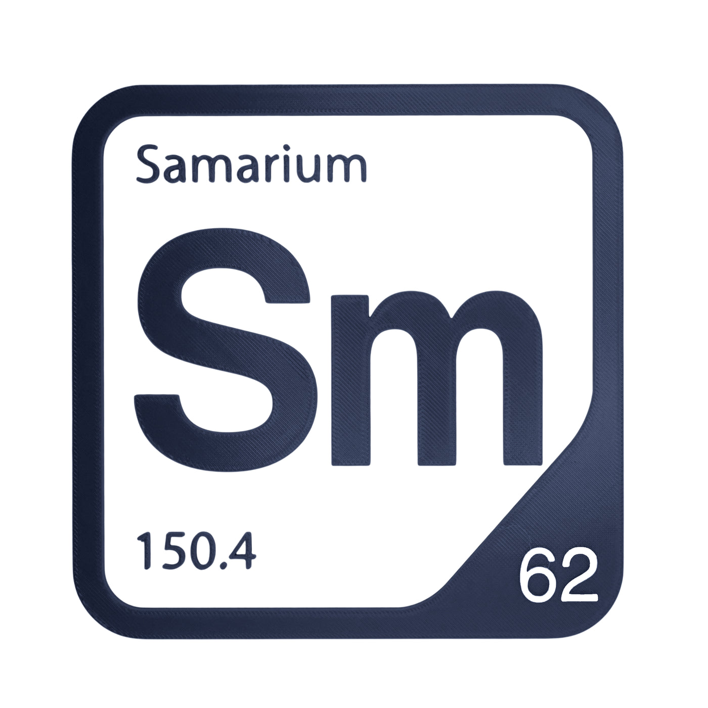 Samarium periodic table Elemental Tile in Navy Blue