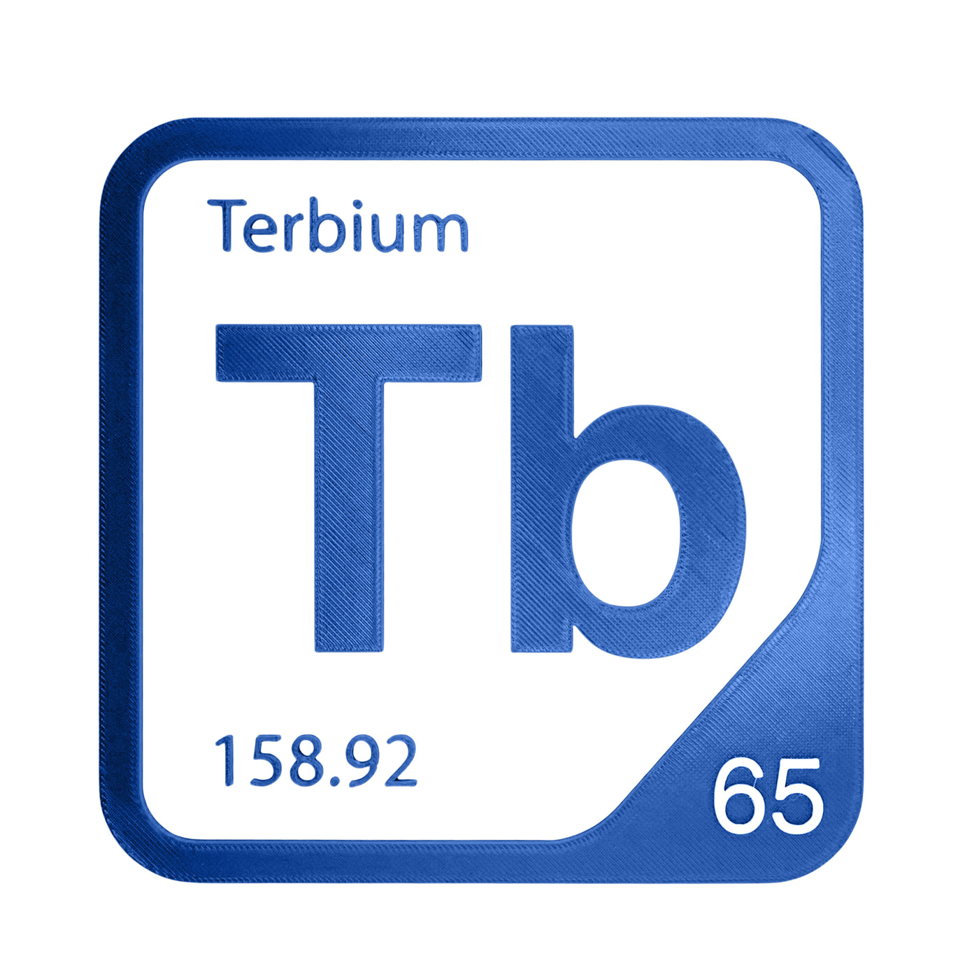 Terbium periodic table Elemental Tile in Blue