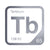 Terbium periodic table Elemental Tile in Gray