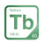 Terbium periodic table Elemental Tile in Green