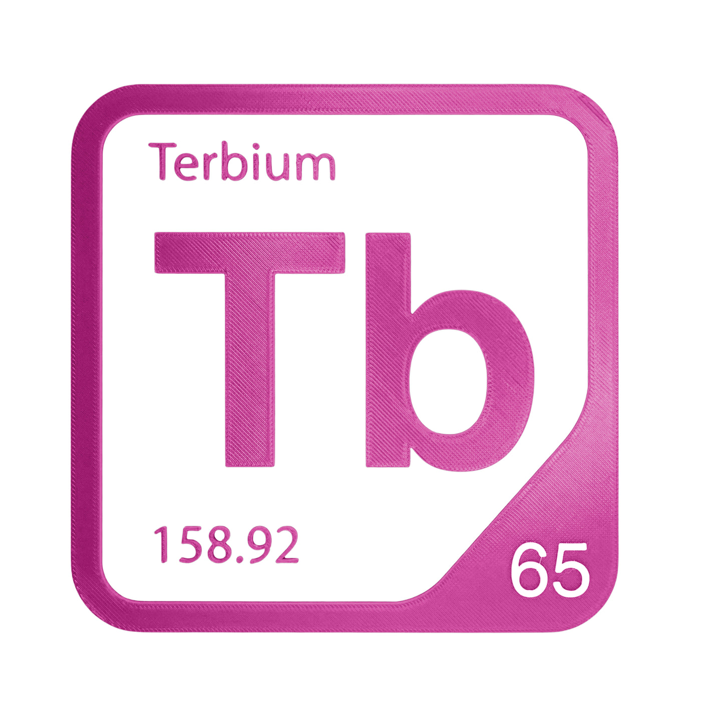 Terbium periodic table Elemental Tile in Magenta