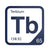 Terbium periodic table Elemental Tile in Navy Blue