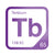 Terbium periodic table Elemental Tile in Purple