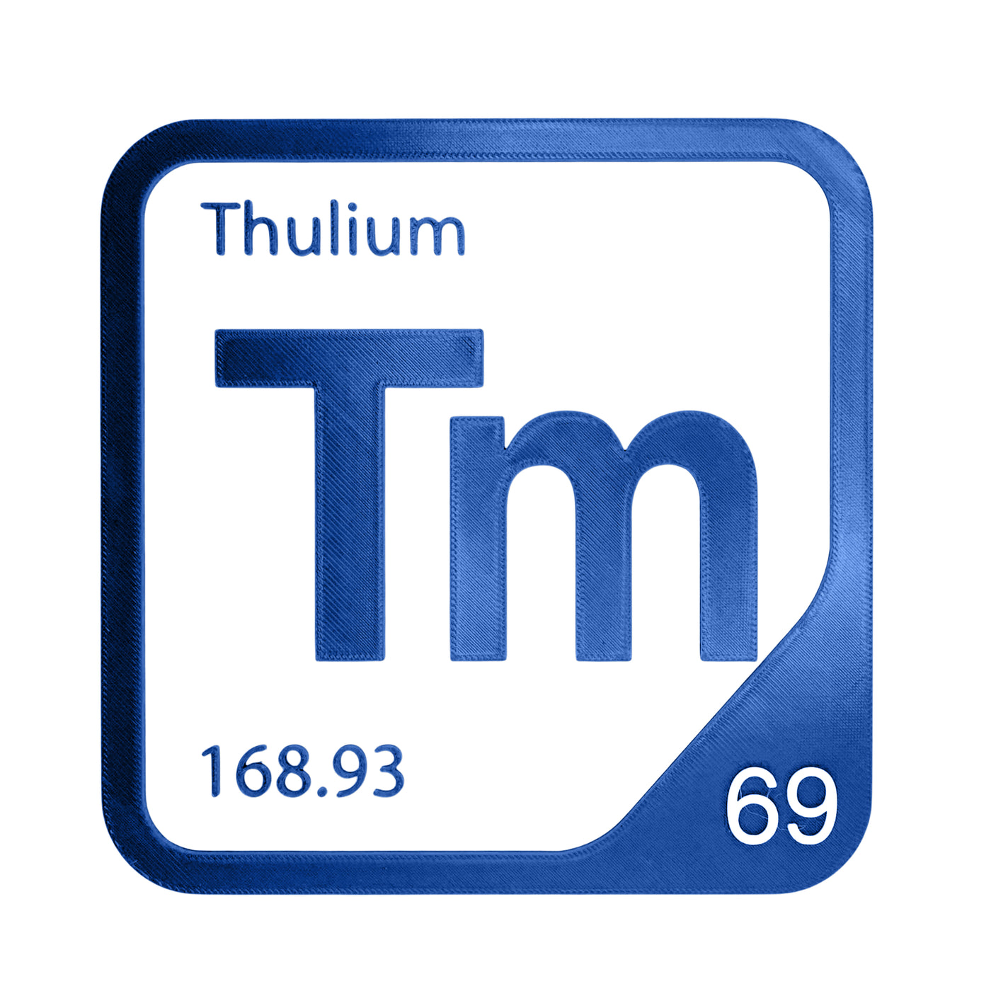 Thulium periodic table Elemental Tile in Blue