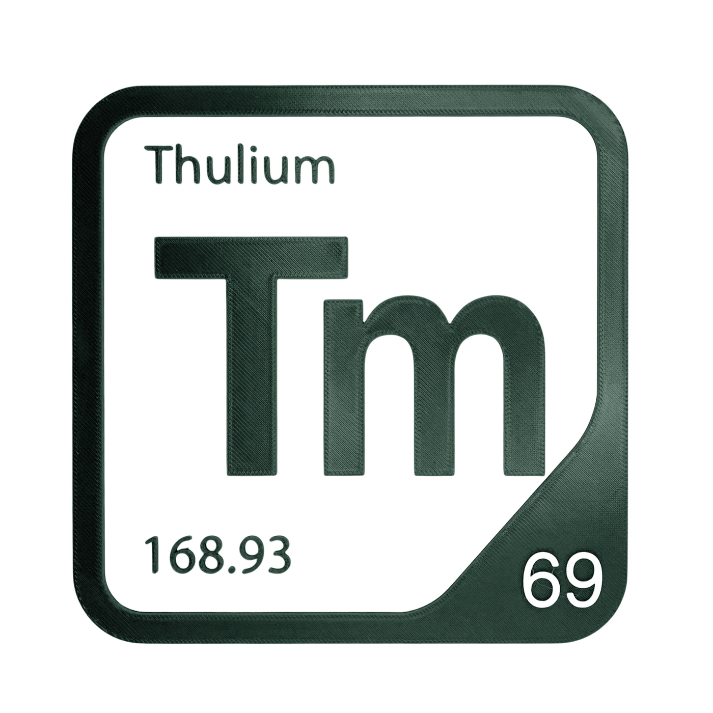 Thulium periodic table Elemental Tile in Forest Green